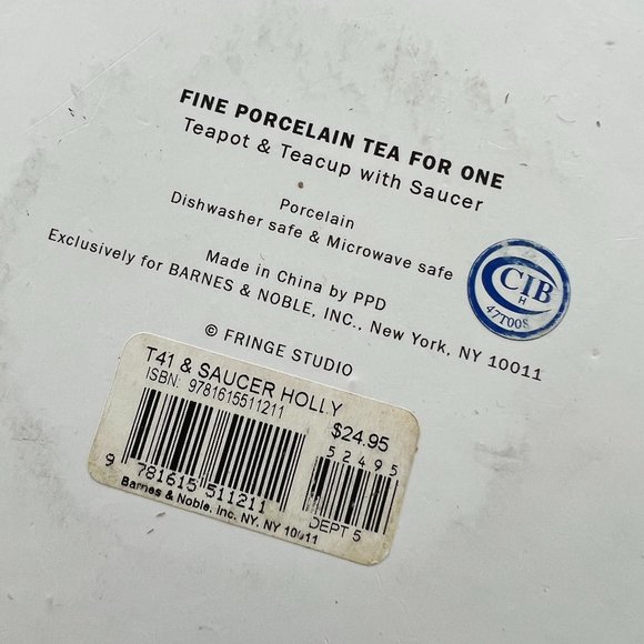 BARNES & NOBLE Fringe Tea for One 4 Piece Set in Original Box - Picture 11 of 11